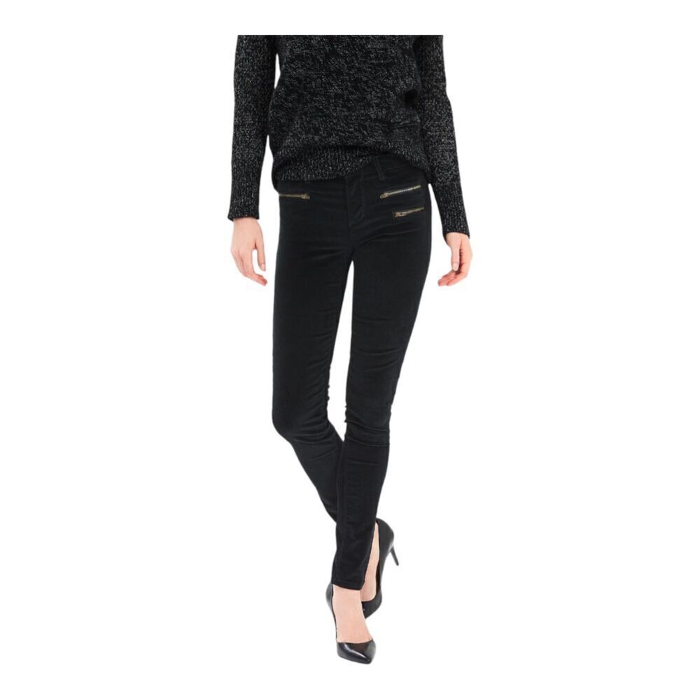 Banana Republic Black Zipper Pockets Skinny Ankle Corduroy Jeans Pants, 27S